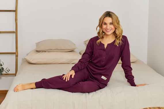 Piżama Damska 4349 Doctor Nap - burgundy