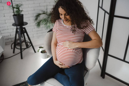Bluzka do karmienia i ciążowa z krótkim rękawem Milk Shirt Milk&Love w biało-czerwone paski