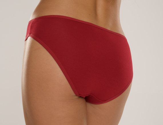 De Lafense 004 Limited – figi klasyczne damskie, wiskoza z elastanem - bordowy