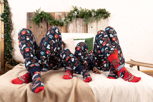 Piżama dla dziecka Makala Italian Fashion - granatowy/druk 