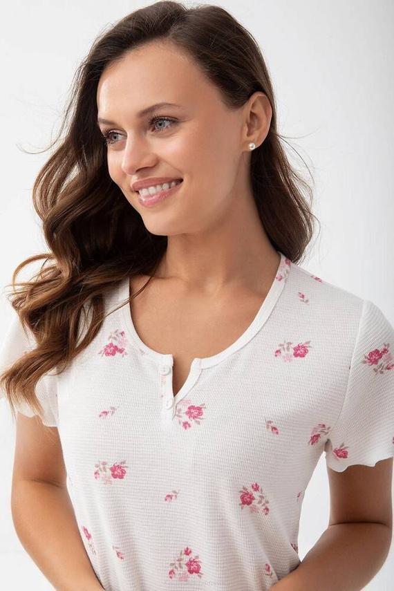 Koszula Nocna z Krótkim Rękawem 186 Luna ecru