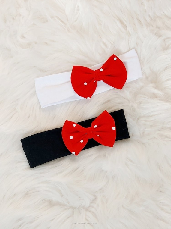 Opaska z kokardką Myszki Bambarillo biały