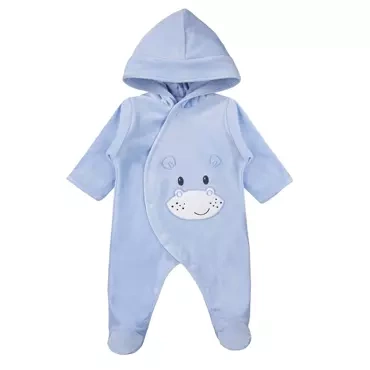 Pajac welurowy "Baby Love" Ewa Klucze - niebieski