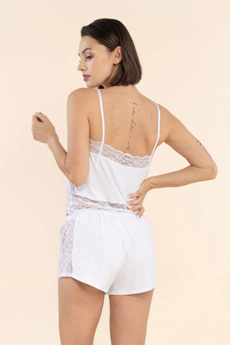 Piżama damska z koronką 13 Bonamera biały 