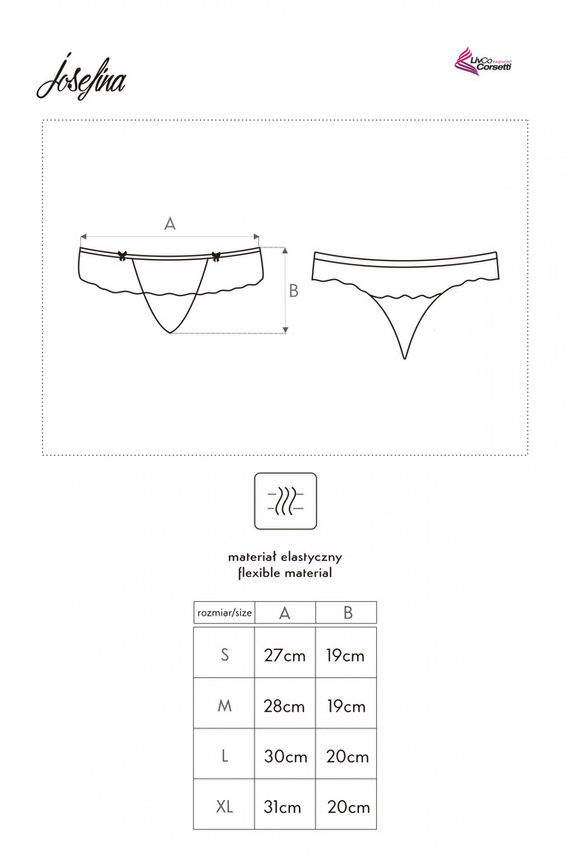 Stringi damskie Josefina White LC 6063 LivCo Corsetti Fashion