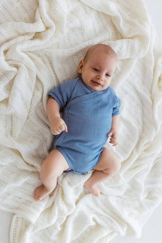 Body rozpinane muślinowe "Just Muslin Blue"  Makoma 