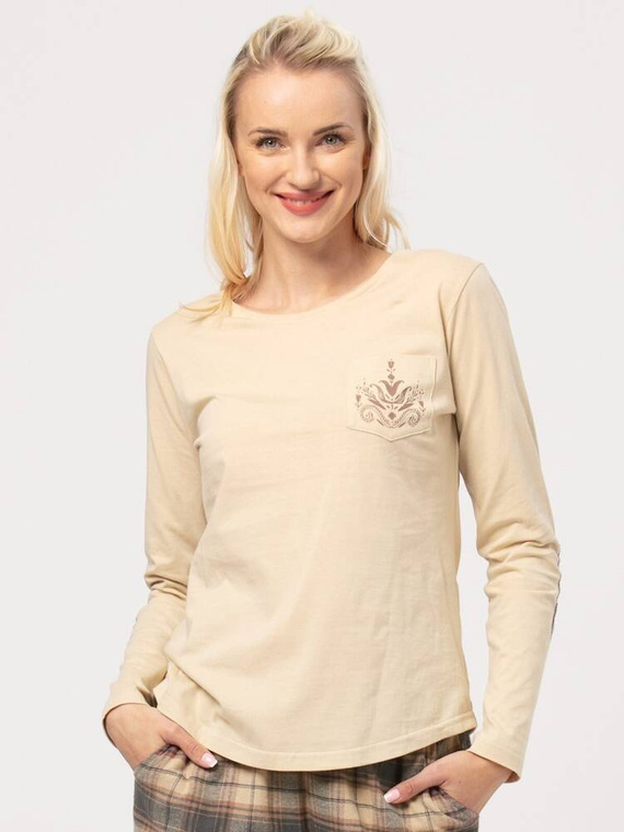 Piżama Damska LNS 403 Key - beżowy