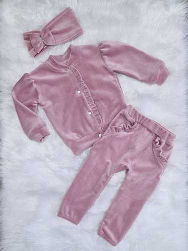 Spodnie niemowlęce Amelka Bambarillo wrzos