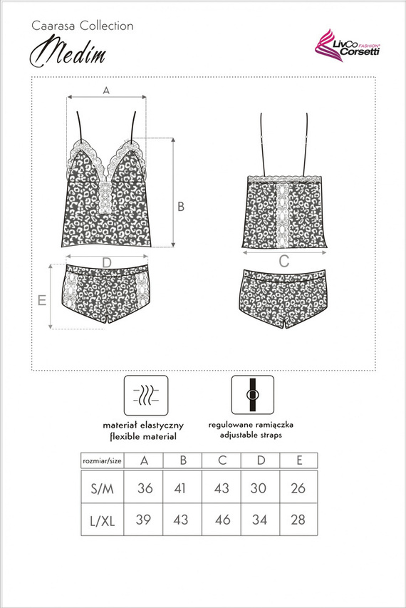 Komplet dwuczęściowy Medim LC 90601 LivCo Corsetti Fashion