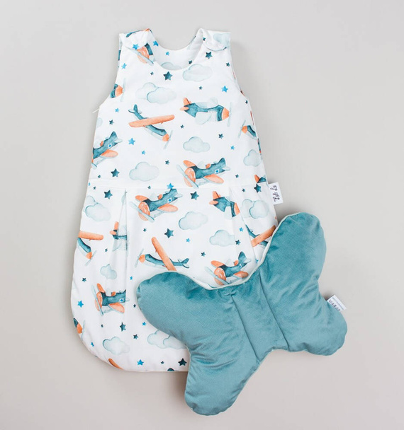 Śpiworek niemowlęcy z poduszką LUL-0037 Samoloty Luli Lu