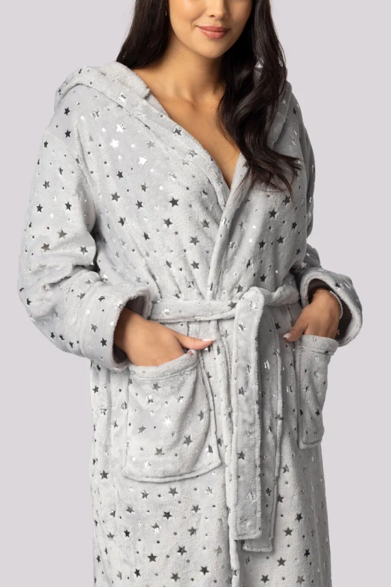 Szlafrok damski Star Envie light grey