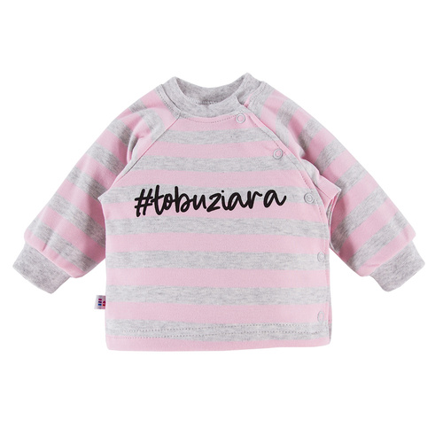 Bluzka niemowlęca 2-pak Ancymon Eevi- szary/różowy