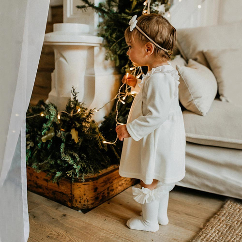 Sukienka welurowa Ceremony Eevi - ecru