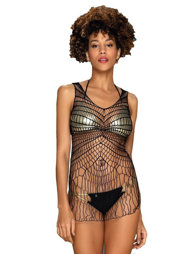 Narzuta plażowa Koszulka D607 Obsessive czarny 