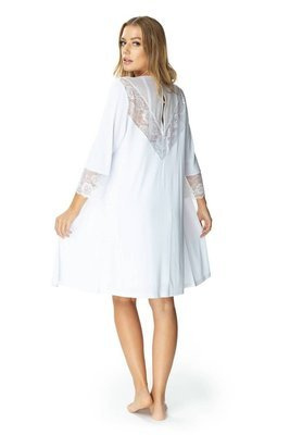 Szlafrok peniuar Mewa 86298 Honeymoon biały