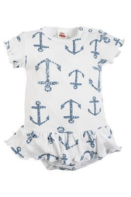 Sukienkobody długi rękaw "BLUE SEA"  Makoma biały