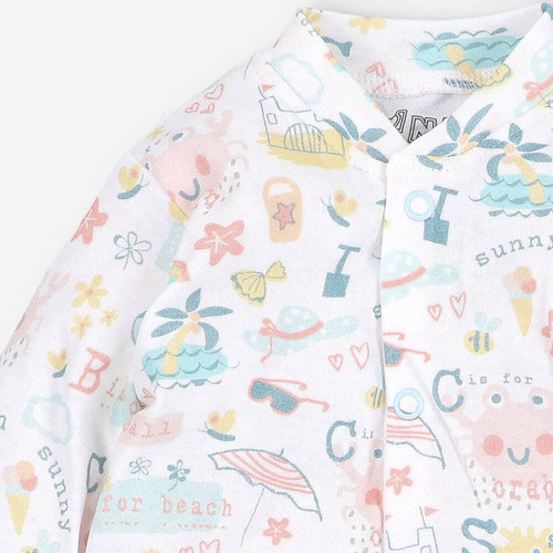 Pajacyk z bawełny organicznej Sunny Nini druk 