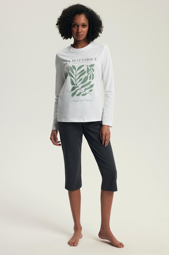 Piżama damska Henderson 43686 Danna – bawełniana, długi rękaw, wygodna i stylowa