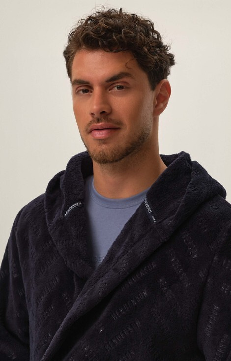 Szlafrok Męski 41942 Hacker Henderson - navy