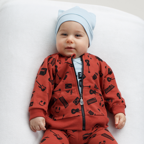 Bluza rozpinana dla chłopca Lets Rock Pinokio -  czerwony