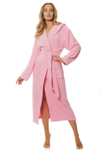 Długi Szlafrok Damski Frotte 2102 L&L - navy 