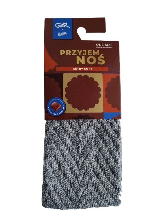 Gatta Wedel Soft art.01 – zimowe getry z żakardowym wzorem, szary