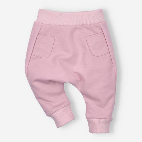 Spodnie dresowe z bawełny organicznej Butterflies Nini różowy