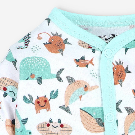 Pajacyk chłopięcy Morskie Zwierzątka Nini druk