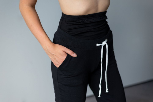 Spodnie Dresowe Ciążowe 205 MIRACLE- szary melanż