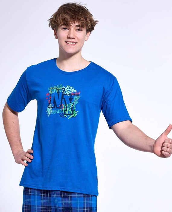 Piżama Boy młodzieżowa 551/51 Freestyle Cornette niebieski