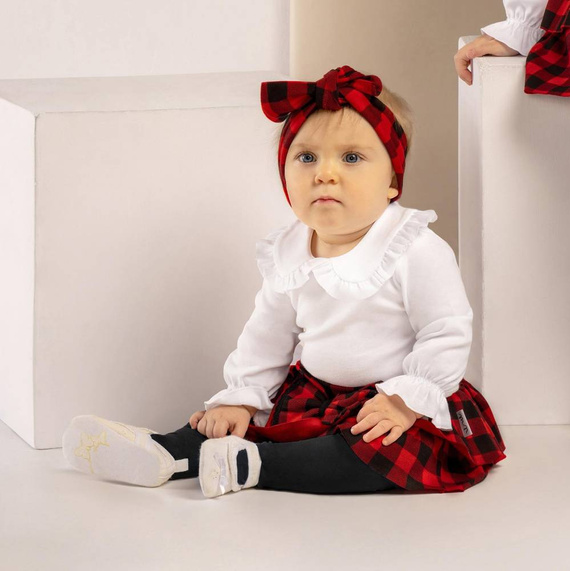 163578 Magia Świąt Spódniczka Nicol - kratka: czarny, czerwony