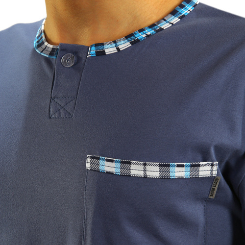 Bawełniana piżama męska Jasiek Sesto Senso - jeans 