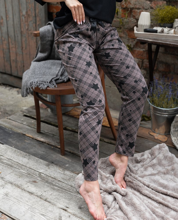 Sensis Piżama damska Reach For The Stars - czarny-brązowy