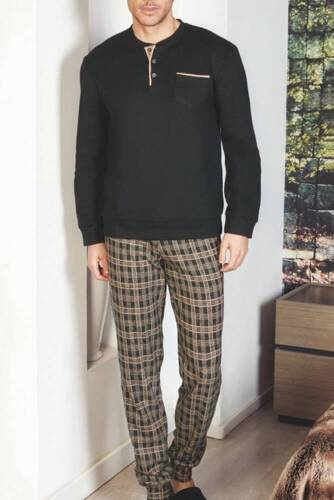 Piżama Męska  PG38870  Nottingham czarny