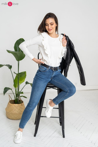Bluzka do karmienia Milky Waves Milk&Love kremowobiały