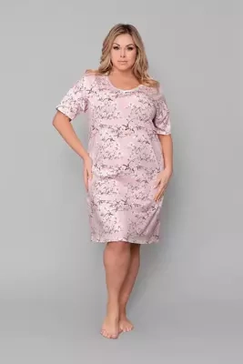 Koszula nocna damska Alwa Italian Fashion- różowy druk