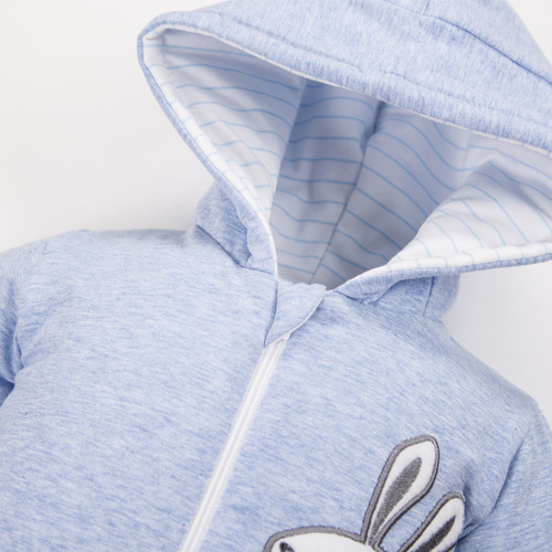 Pajac z kapturem kombinezon  Run & Fun Eevi - niebieski