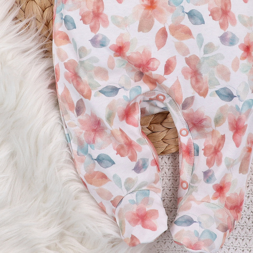 Śpiochy z bawełny organicznej Kolorowe kwiatki Nini druk