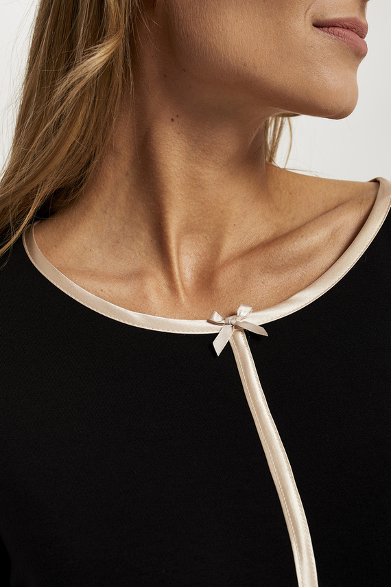 Piżama Damska długi rękaw, długie spodnie Gujana Italian Fashion - czarny/druk