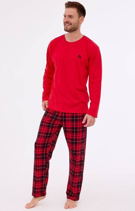 Piżama męska 124/282 Wild Wood Cornette czerwona