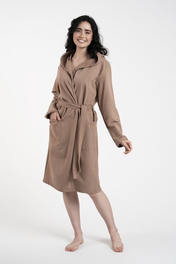 Szlafrok damski Karina Italian Fashion - camel