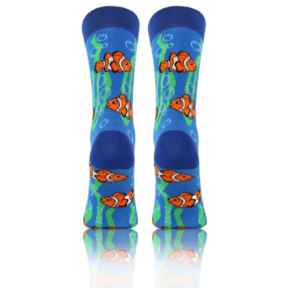 Rybki Skarpety długie finest cotton dwie różne Sesto Senso niebieski