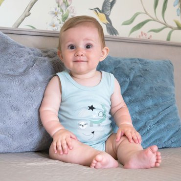 Body z nadrukiem na ramiączkach Mellow Ewa Klucze - mięta