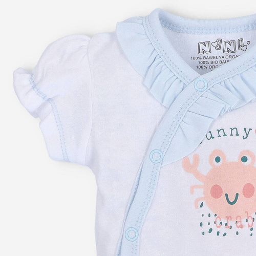 Body kopertowe z bawełny organicznej Sunny Nini biały 