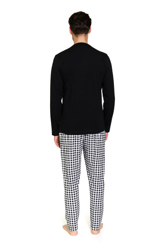 Piżama męska Doctor Nap 7369 – klasyka w bawełnianym wydaniu, wygodna i stylowa