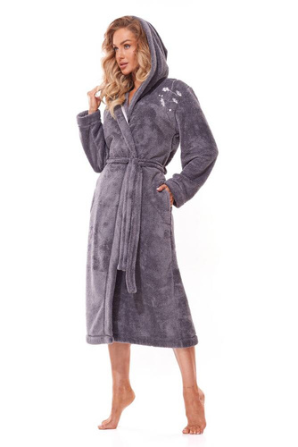 Długi Szlafrok Damski 2321 Lili L&L - onyx