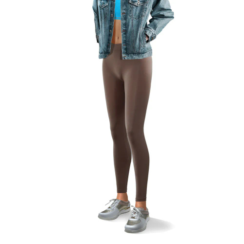 Legginsy Long bezszwowe kryjące długie Sesto Senso sigaro 