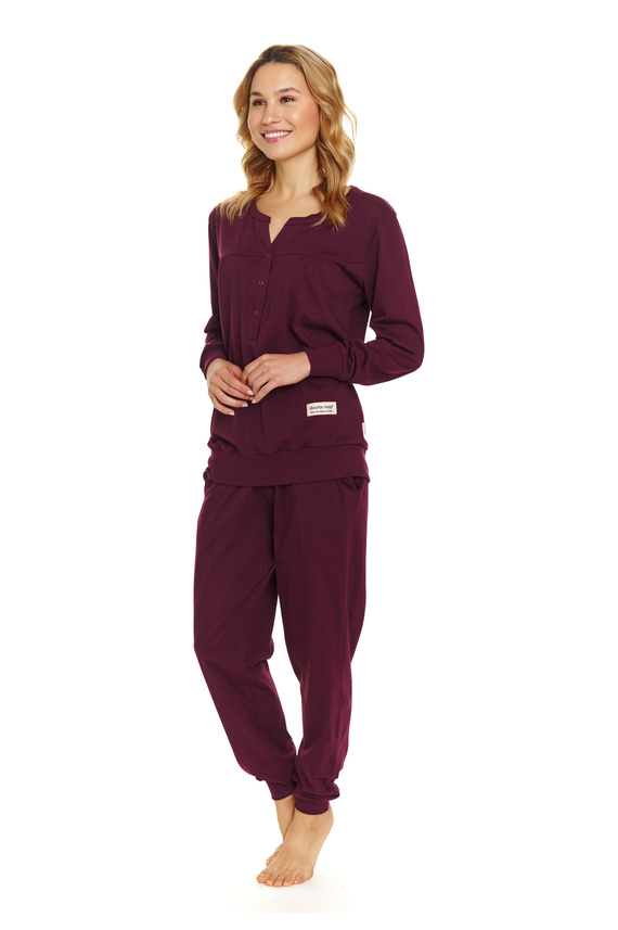 Piżama Damska 4349 Doctor Nap - burgundy