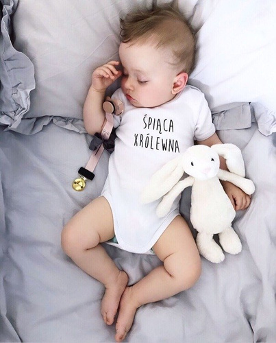 Body krótki rękaw "Śpiąca królewna" Moocha białe