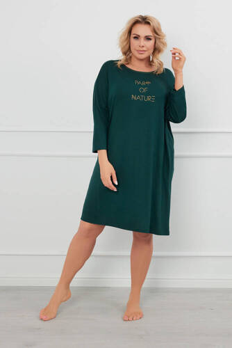 Koszula damska z  rękawem 3/4  Natura Italia Fashion - zielony